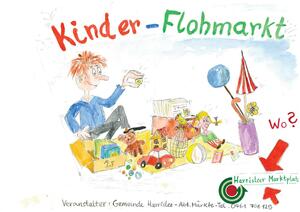 Bild vergr&ouml;&szlig;ern: Ein gezeichneter Junge verkauft Spielzeug auf einer Decke.
Auf dem Bild sind die folgenden Informationen zu erkennen:
Ort= Harrisleer Marktplatz
Veranstalter= Gemeinde Harrislee
Telefonnummer= 0461 706125