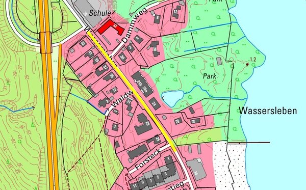 Bild vergr&ouml;&szlig;ern: Lageplan Vollsperrung Wassersleben