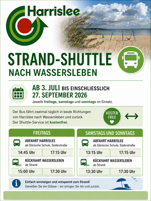 Bild vergr&ouml;&szlig;ern: Plakat Strandshuttle